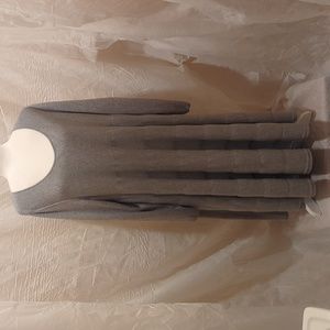 J. Jill Soft Gray Sweater Dress, Tiered, size L